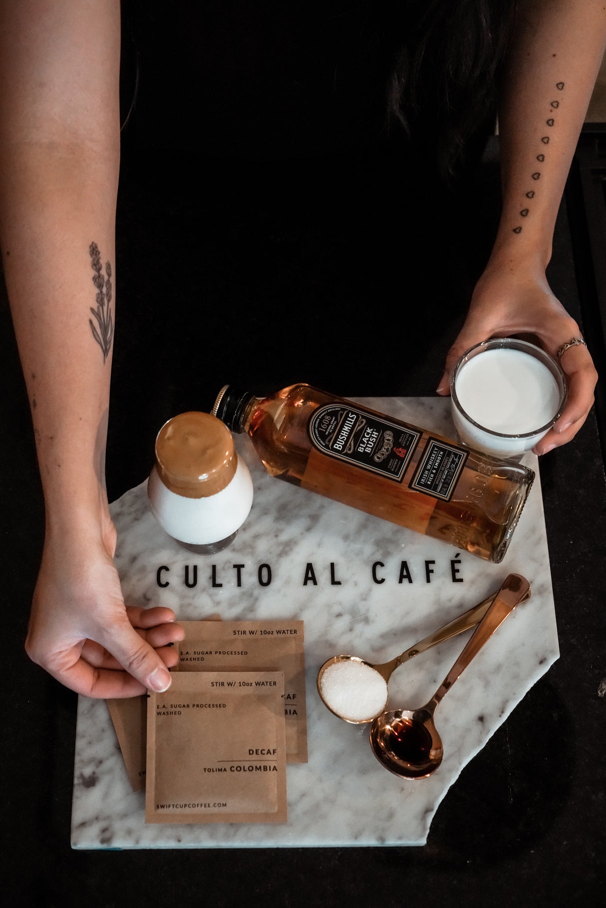 Almanegra/Bushmills Inverted Irish Dalgona Coffee