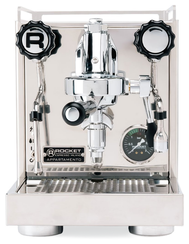 Rocket Espresso Appartamento 2.0 — Appartamento 2.0 (version estandar, cuerpo acero; barandal negro)