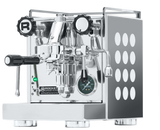 Rocket Espresso Appartamento — Inox (cuerpo acero, circulos blancos)