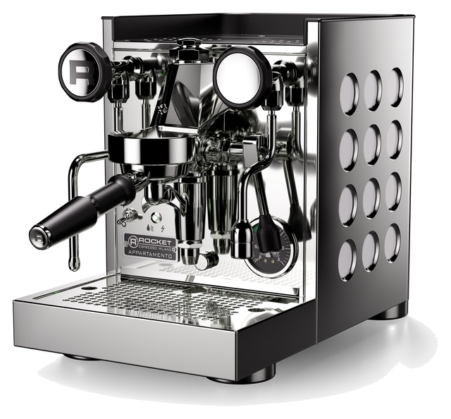 Rocket Espresso Appartamento TCA — White (cuerpo acero, circulos blancos)