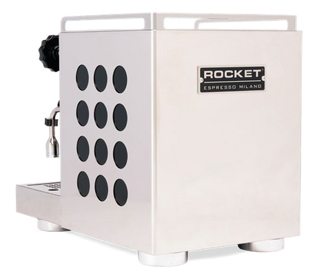 Rocket Espresso Appartamento 2.0 — Inox con circulos negros (Steel/Black)