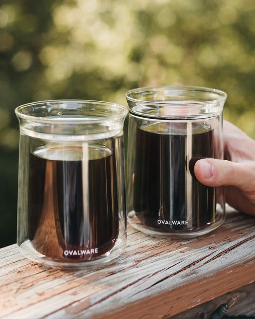 Ovalware - Double wall tasting glass cup x 2