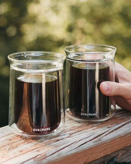 Ovalware - Double wall tasting glass cup x 2
